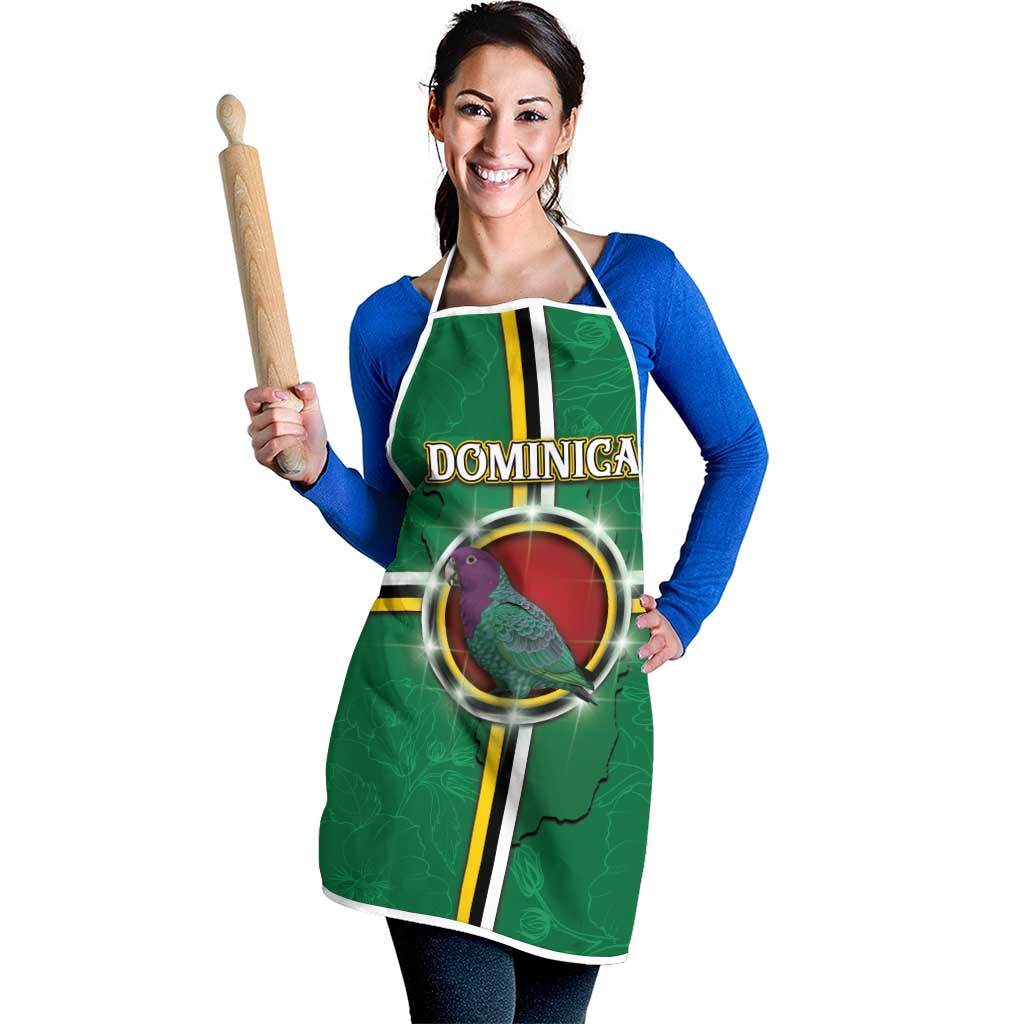 Dominica Apron Sisserou Parrot With Hibiscus Patterns - Wonder Print Shop