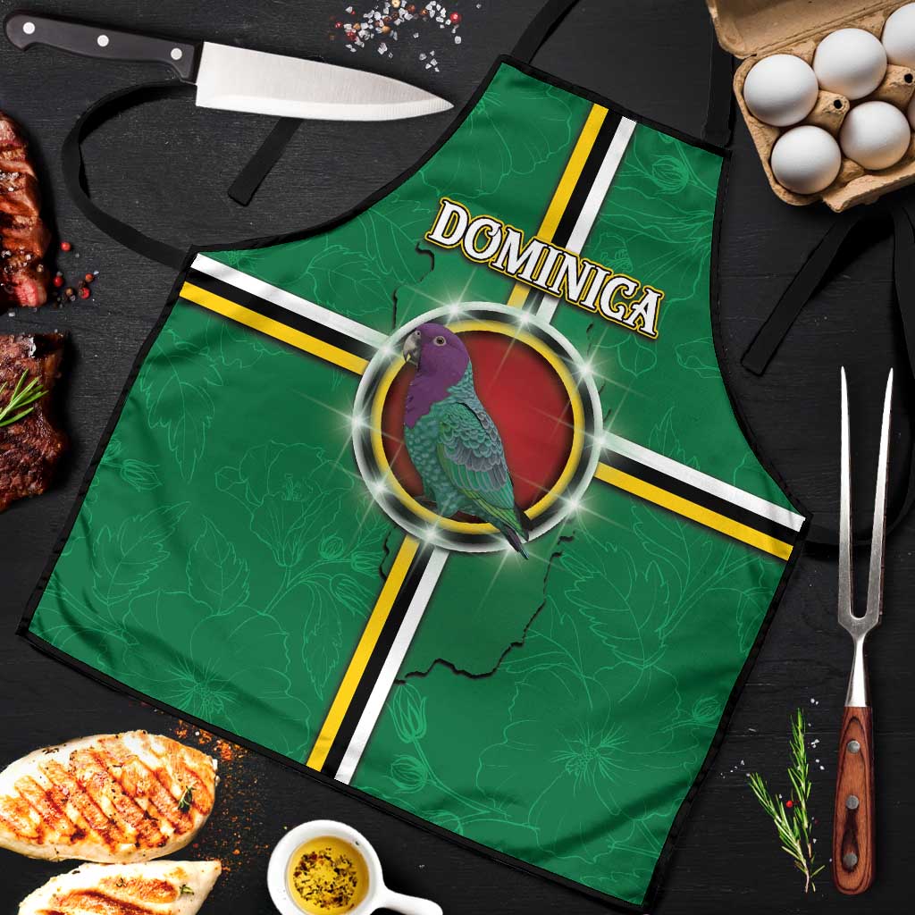 Dominica Apron Sisserou Parrot With Hibiscus Patterns - Wonder Print Shop