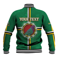 Personalized Dominica Baseball Jacket Sisserou Parrot With Hibiscus Patterns - Wonder Print Shop