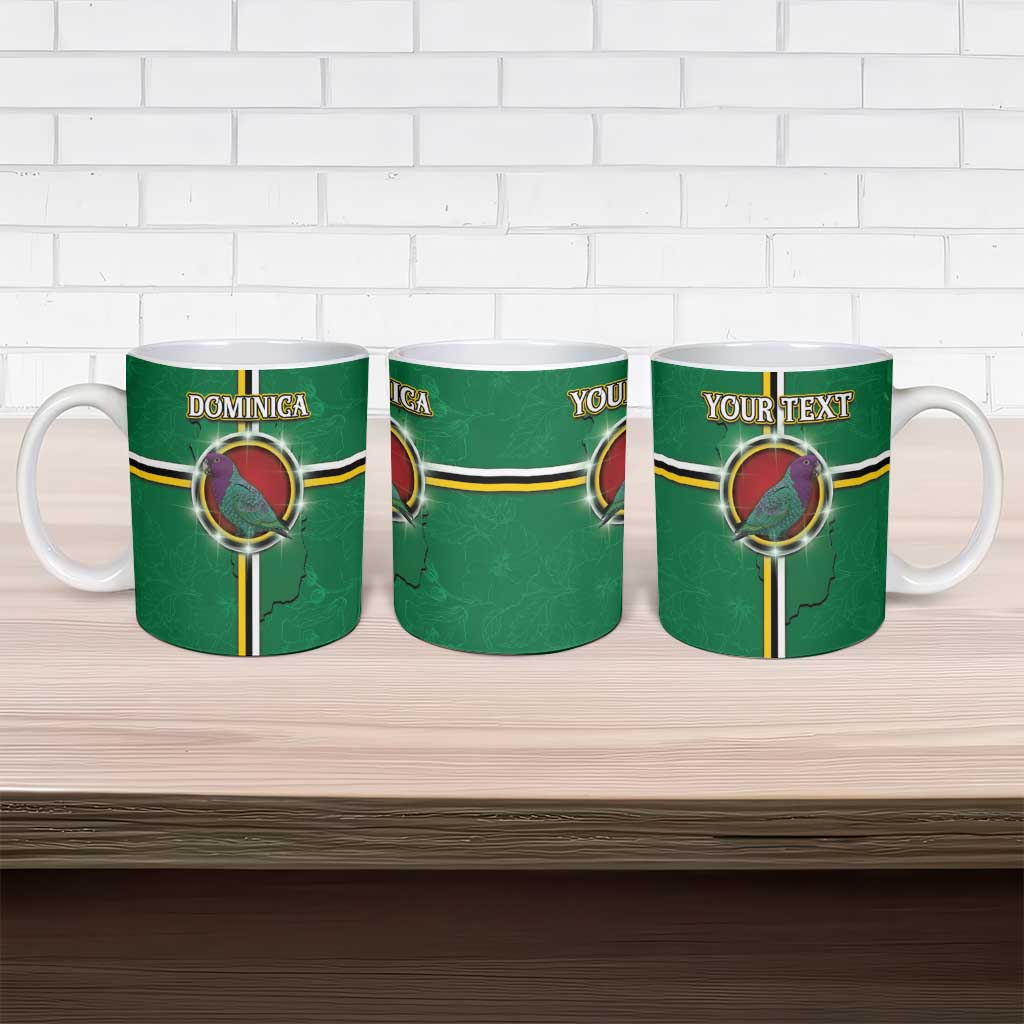 Personalized Dominica Ceramic Mug Sisserou Parrot With Hibiscus Patterns - Wonder Print Shop