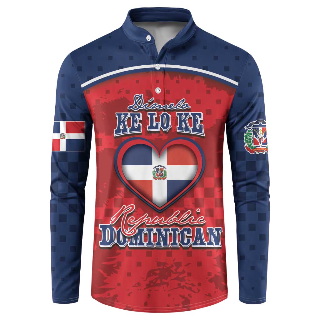 Personalized Dominican Republic Button Sweatshirt Dimelo Ke Lo Ke - Wonder Print Shop