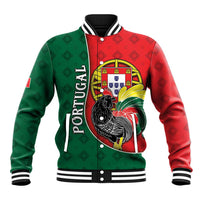 Personalized Portugal Baseball Jacket Rooster With Coat Of Arms - Wonder Print Shop
