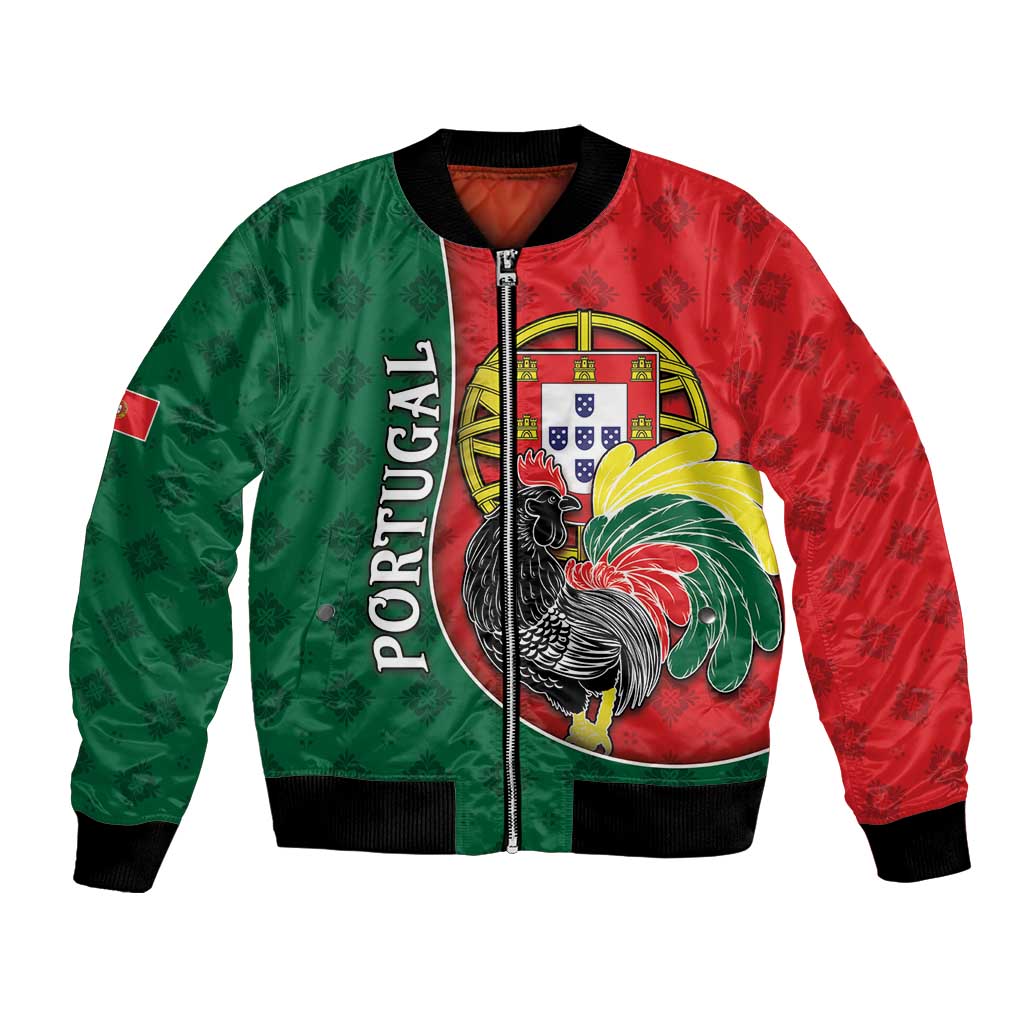Personalized Portugal Bomber Jacket Rooster With Coat Of Arms - Wonder Print Shop