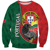Personalized Portugal Sweatshirt Rooster With Coat Of Arms - Wonder Print Shop