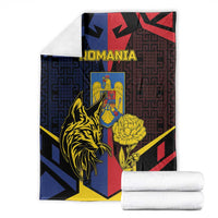 Romania Blanket The Eurasian Lynx With The Peony - Wonder Print Shop