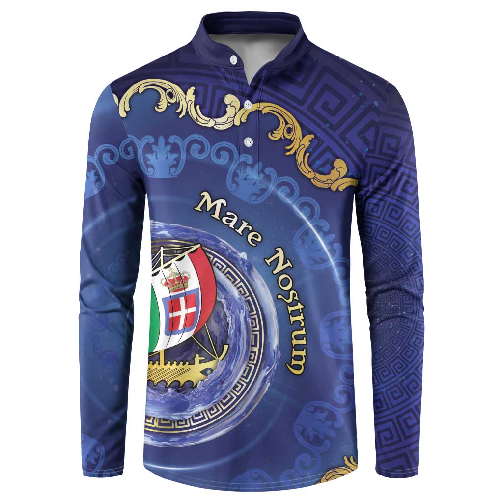 Italian Empire Button Sweatshirt Concept Of Mare Nostrum - Wonder Print Shop