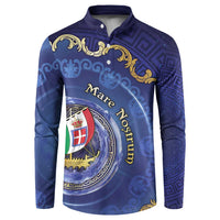 Italian Empire Button Sweatshirt Concept Of Mare Nostrum - Wonder Print Shop