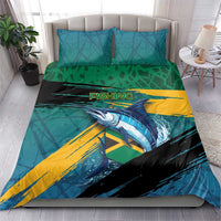 Afro-Jamaicans Fishing Bedding Set Blue Marlin Fish