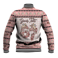 Personalized 67 Valentine's Day Baseball Jacket Vintage Rose And Cupid