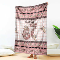 67 Valentine's Day Blanket Vintage Rose And Cupid