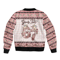 Personalized 67 Valentine's Day Bomber Jacket Vintage Rose And Cupid