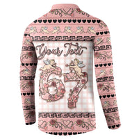 Personalized 67 Valentine's Day Button Sweatshirt Vintage Rose And Cupid