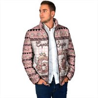 Personalized 67 Valentine's Day Padded Jacket Vintage Rose And Cupid