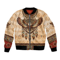 Eagle Native American Bomber Jacket Tribal Feather Dreamcatcher Boho Style