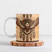 Eagle Native American Ceramic Mug Tribal Feather Dreamcatcher Boho Style