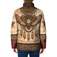 Eagle Native American Padded Jacket Tribal Feather Dreamcatcher Boho Style