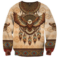 Eagle Native American Sweatshirt Tribal Feather Dreamcatcher Boho Style