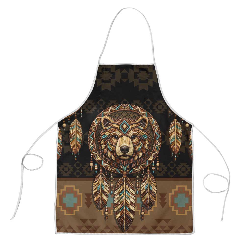 Bear Native American Apron Tribal Feather Dreamcatcher Boho Style
