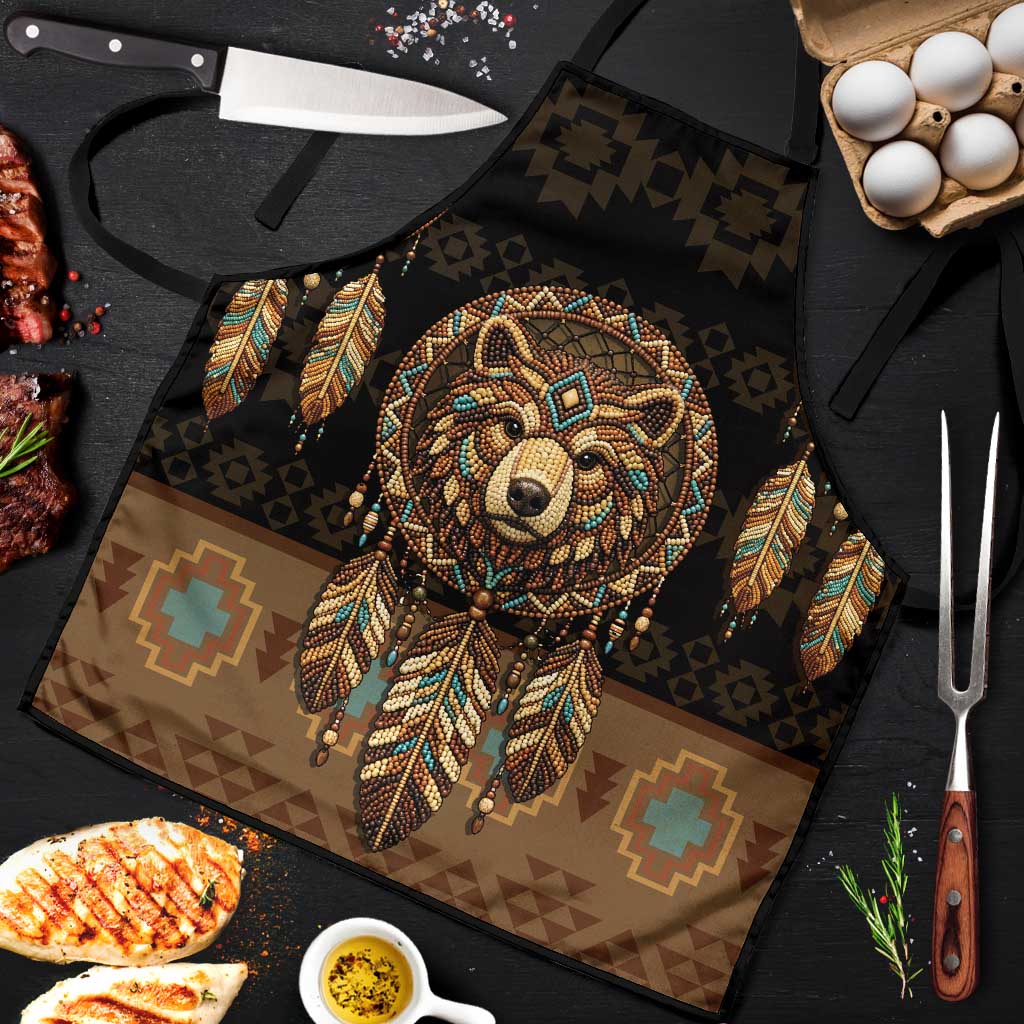 Bear Native American Apron Tribal Feather Dreamcatcher Boho Style
