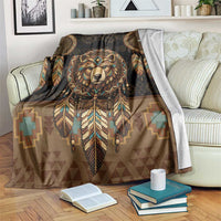 Bear Native American Blanket Tribal Feather Dreamcatcher Boho Style