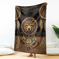 Bear Native American Blanket Tribal Feather Dreamcatcher Boho Style