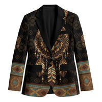 Bear Native American Blazer Tribal Feather Dreamcatcher Boho Style