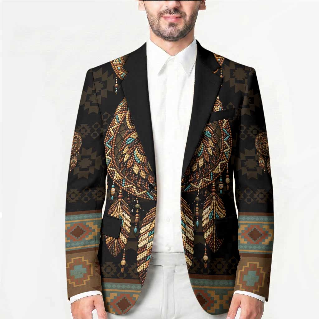 Bear Native American Blazer Tribal Feather Dreamcatcher Boho Style