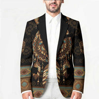 Bear Native American Blazer Tribal Feather Dreamcatcher Boho Style