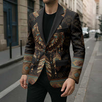 Bear Native American Blazer Tribal Feather Dreamcatcher Boho Style