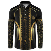 Personalized Egypt Was Sceptre Button Sweatshirt Gold Pharaoh Patterns