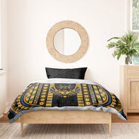 Egypt The Scarab Beetle Bedding Set Winged Solar Amulet Symbol