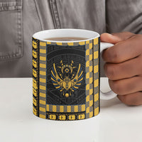 Egypt The Scarab Beetle Ceramic Mug Winged Solar Amulet Symbol
