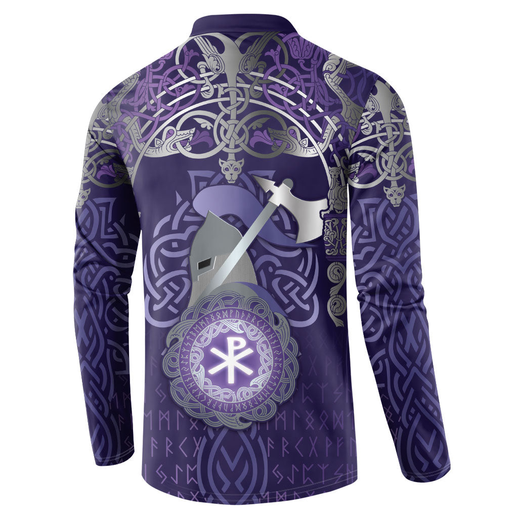 Vikings The Varangian Guard Button Sweatshirt Ancient Chi Rho Symbols