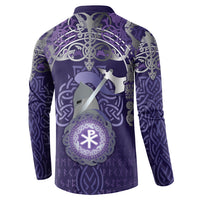 Vikings The Varangian Guard Button Sweatshirt Ancient Chi Rho Symbols
