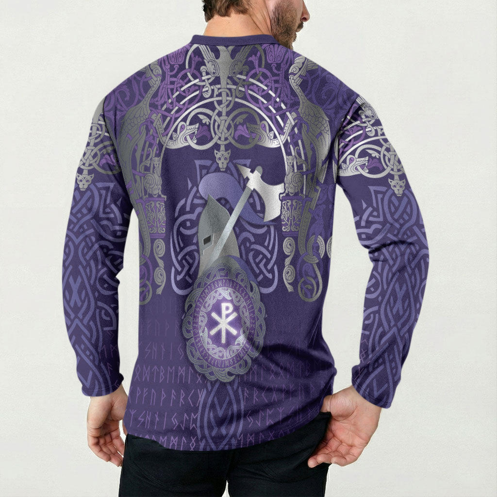 Vikings The Varangian Guard Button Sweatshirt Ancient Chi Rho Symbols