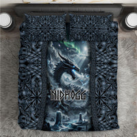 Dark Vikings Bedding Set Norse Dragon Nidhogg