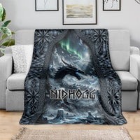 Dark Vikings Blanket Norse Dragon Nidhogg