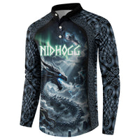 Dark Vikings Button Sweatshirt Norse Dragon Nidhogg