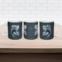 Dark Vikings Ceramic Mug Norse Dragon Nidhogg