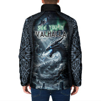 Dark Vikings Padded Jacket Norse Dragon Nidhogg