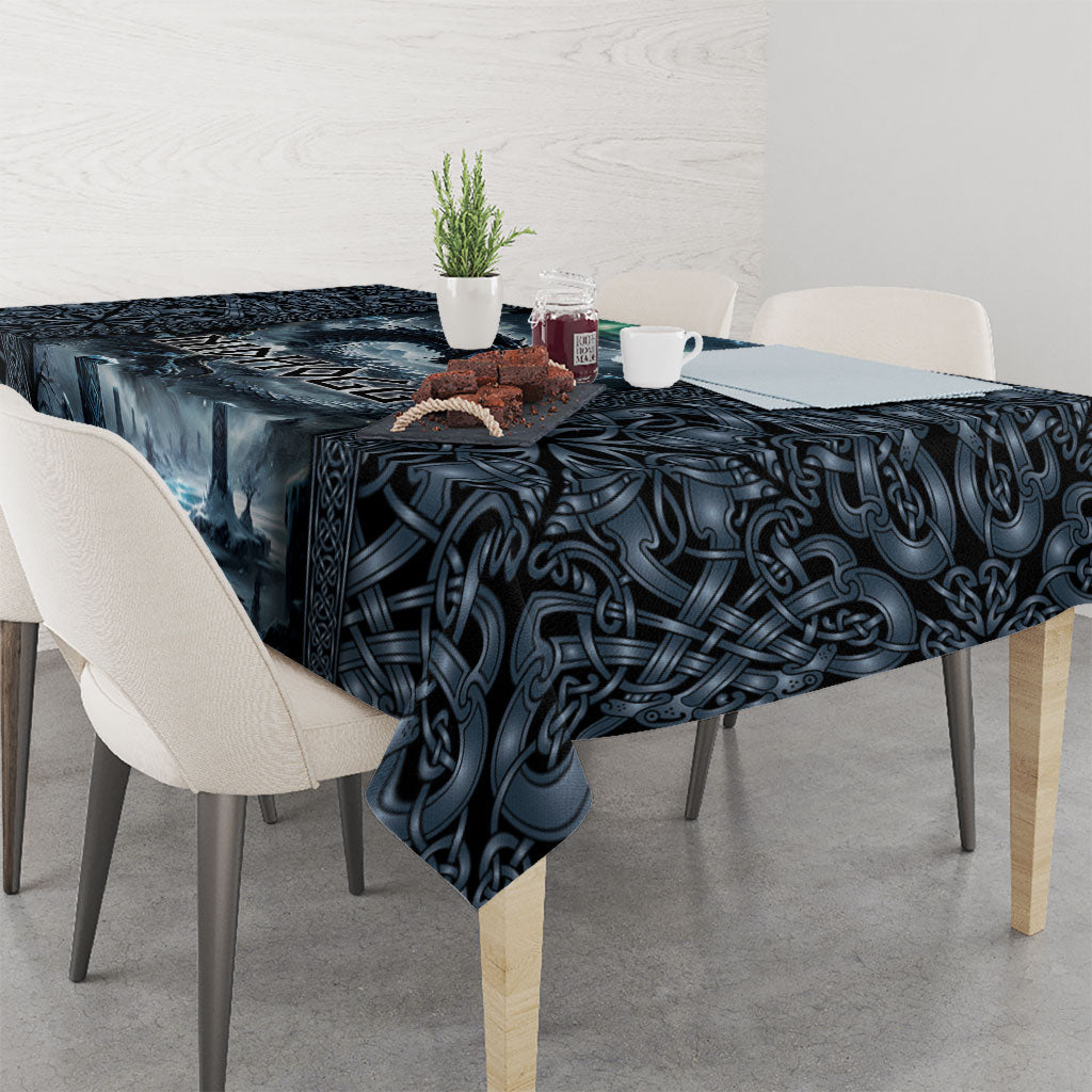 Dark Vikings Tablecloth Norse Dragon Nidhogg