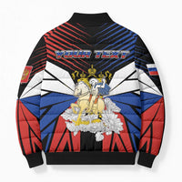 Personalized Russia Bomber Puffer Jacket Symbol Saint George Slaying The Dragon - Wonder Print Shop