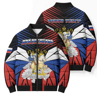 Personalized Russia Bomber Puffer Jacket Symbol Saint George Slaying The Dragon - Wonder Print Shop