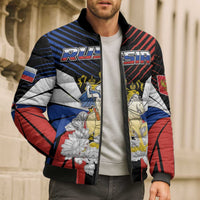 Personalized Russia Bomber Puffer Jacket Symbol Saint George Slaying The Dragon - Wonder Print Shop