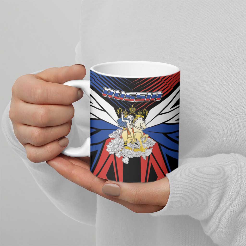Personalized Russia Ceramic Mug Symbol Saint George Slaying The Dragon - Wonder Print Shop