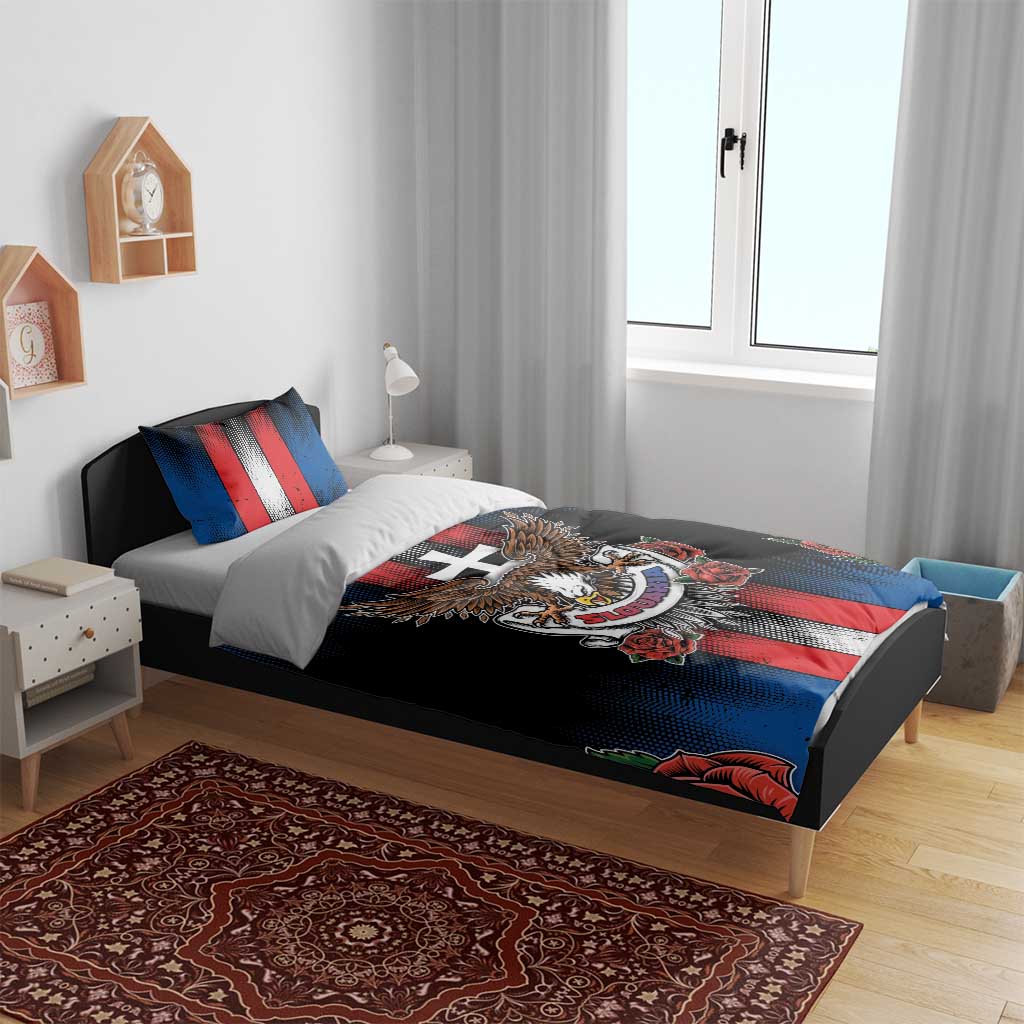 Slovakia Bedding Set The Eagle Double Cross Symbol - Wonder Print Shop