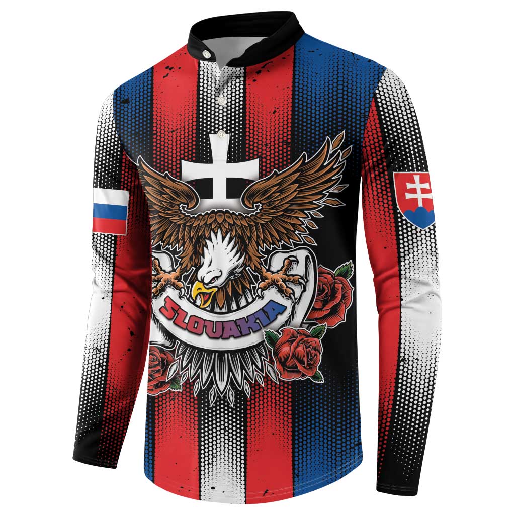 Personalized Slovakia Button Sweatshirt The Eagle Double Cross Symbol - Wonder Print Shop