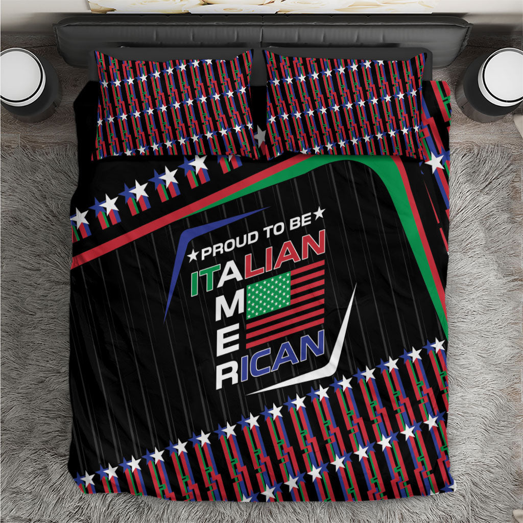 Italian American Heritage Month Bedding Set Dual Flag Proud Unique Style