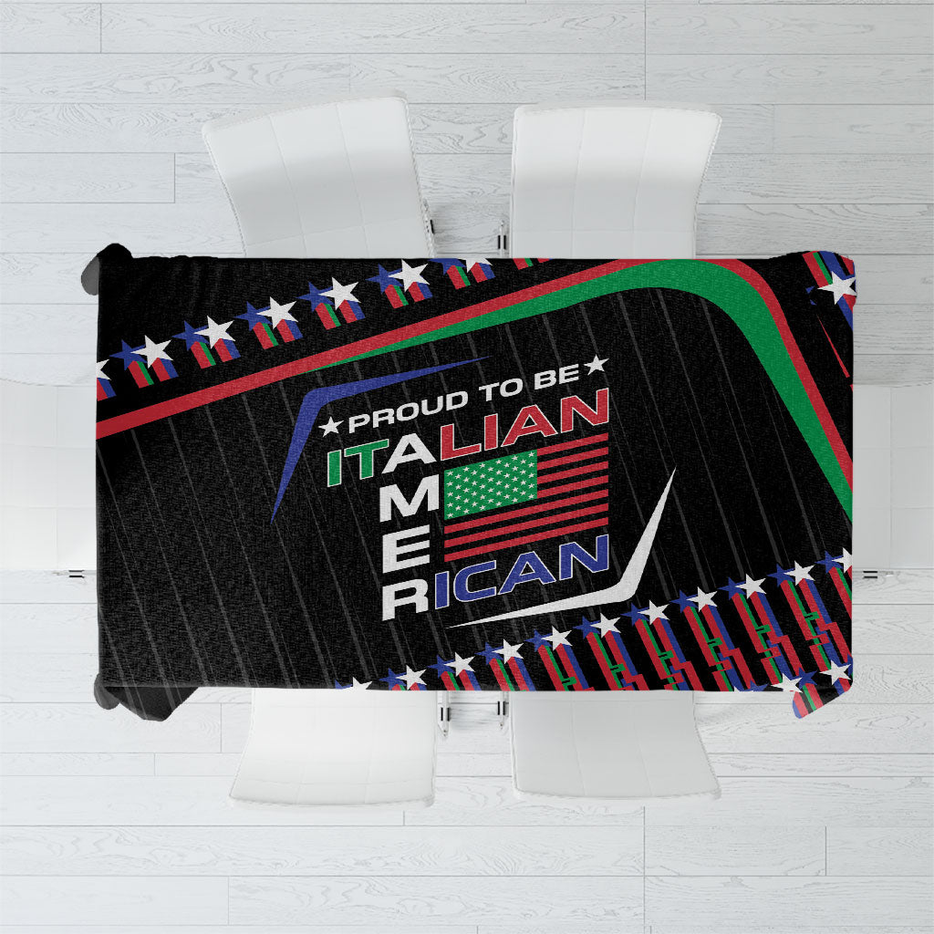 Italian American Heritage Month Tablecloth Dual Flag Proud Unique Style