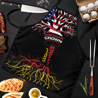 German American Heritage Month Apron USA Grown Germany Roots Tree Flag Pattern